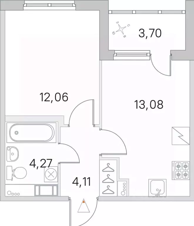1-к кв. Санкт-Петербург пос. Шушары, ЮгТаун жилой комплекс (35.37 м) - Фото 0