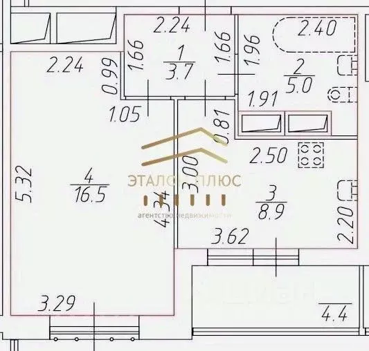 1-к кв. Санкт-Петербург Черниговская ул., 17 (39.0 м) - Фото 2