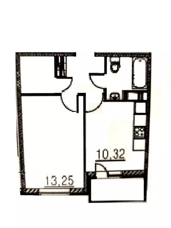 Квартира, 1 комната, 35.2 м - Фото 1