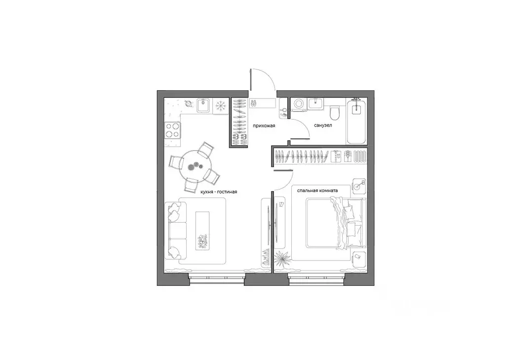 1-к кв. Пензенская область, Пенза Велларт Сити жилой комплекс (47.6 м) - Фото 2