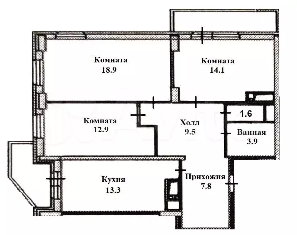 3-к. квартира, 81,6 м, 11/18 эт. - Фото 0