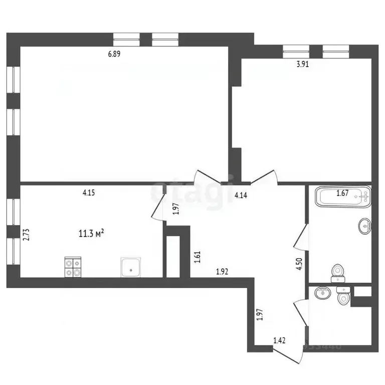 2-к кв. Тюменская область, Тюмень ул. Газовиков, 35 (73.2 м) - Фото 2