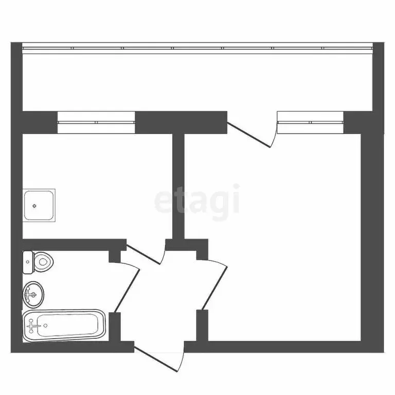 1-комнатная квартира: Томск, улица Ивановского, 30 (36 м) - Фото 1