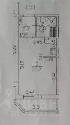 Студия Санкт-Петербург ул. Бабушкина, 84к1 (23.2 м) - Фото 1