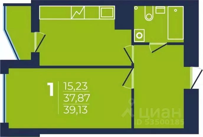 1-к кв. Башкортостан, Уфа просп. Дружбы Народов, 51 (39.0 м) - Фото 0