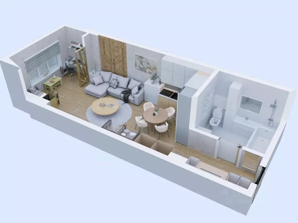 Студия Челябинская область, Челябинск ул. Энгельса, 5 (29.92 м) - Фото 2