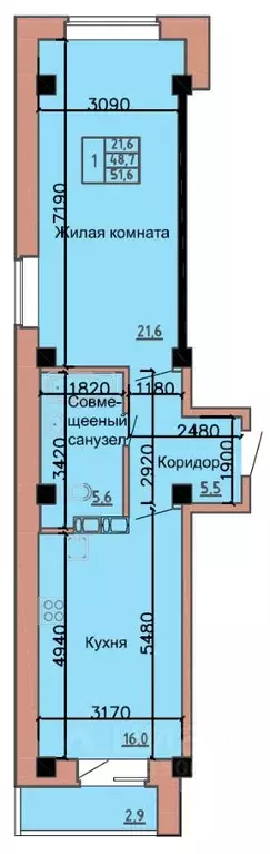 1-к кв. Хакасия, Абакан ул. Ленинского Комсомола, 24/2 (50.2 м) - Фото 0