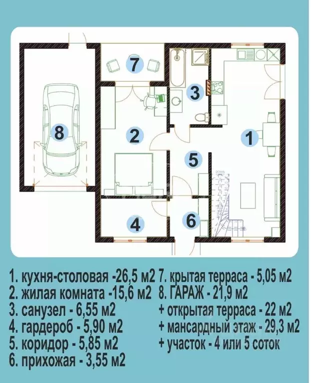 Дом в Калининградская область, Гурьевский муниципальный округ, пос. ... - Фото 2