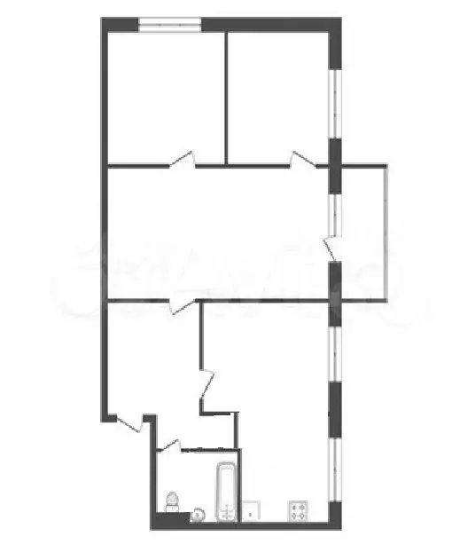 4-к. квартира, 58,3 м, 5/5 эт. - Фото 0