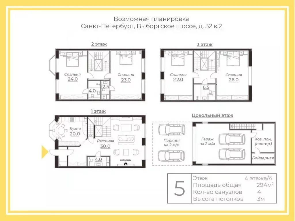 Таунхаус в Санкт-Петербург Выборгское ш., 32к2 (294 м) - Фото 2