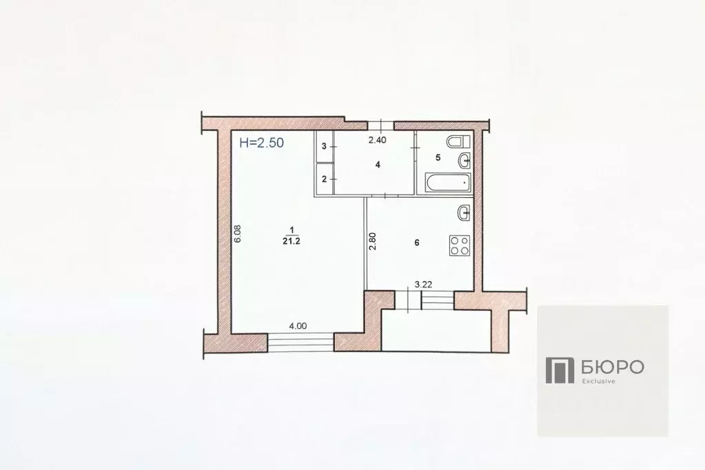 1-к кв. Волгоградская область, Волжский Оломоуцкая ул., 80 (38.9 м) - Фото 2