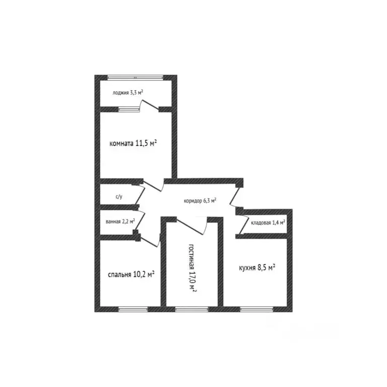 3-к кв. Краснодарский край, Новороссийск ул. Карамзина, 23 (62.5 м) - Фото 2