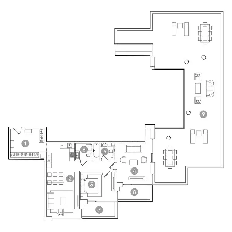3-комнатная квартира: Москва, проспект Академика Сахарова, 7 (254.1 м) - Фото 1