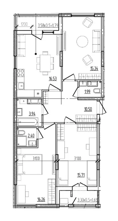 3-к кв. Краснодарский край, Новороссийск Моренуар жилой комплекс ... - Фото 1