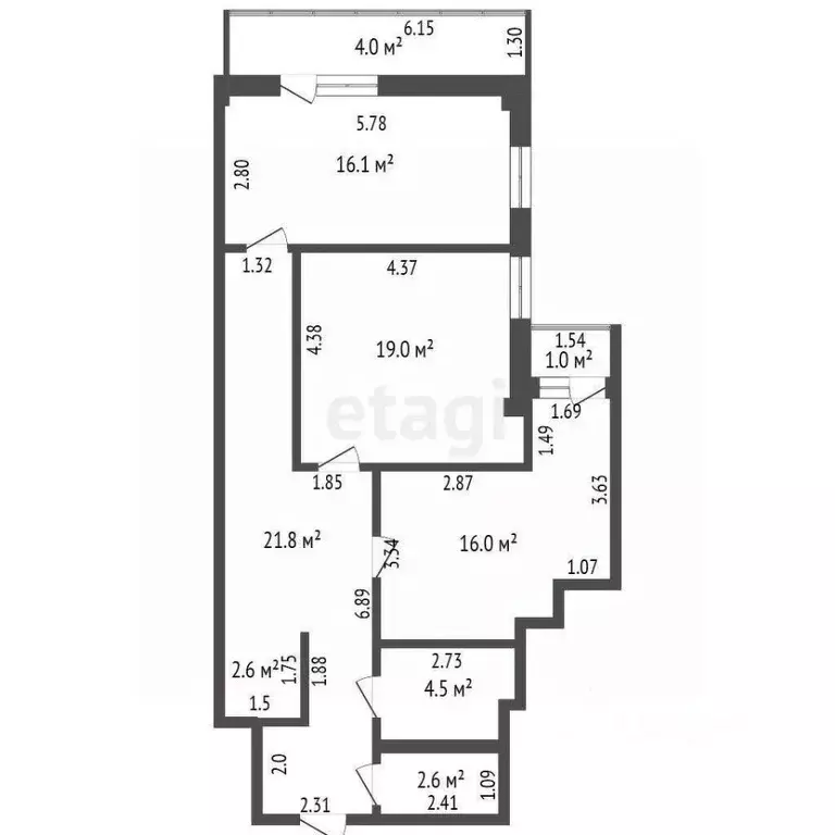 2-к кв. Ростовская область, Ростов-на-Дону ул. Нансена, 93с1 (80.1 м) - Фото 1