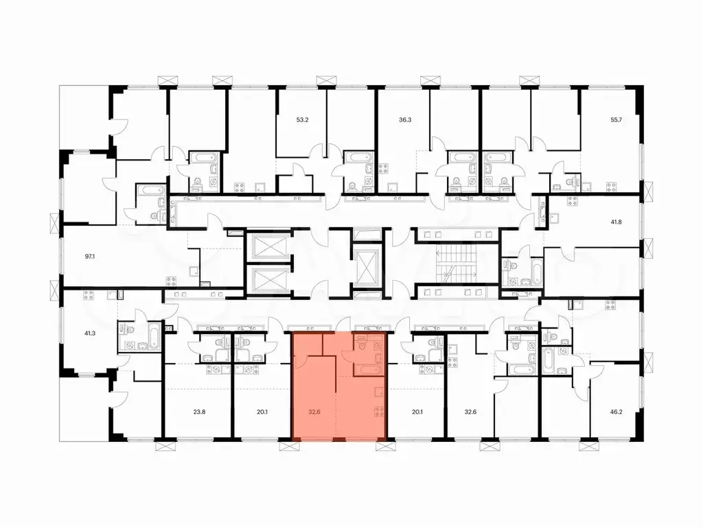 1-к. квартира, 32,6 м, 22/24 эт. - Фото 1