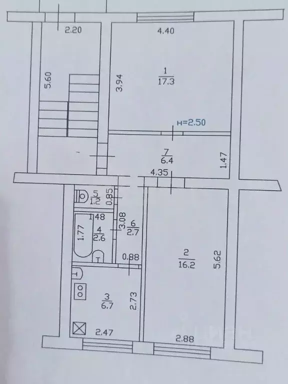 2-к кв. Краснодарский край, Горячий Ключ ул. Щорса, 13А (53.1 м) - Фото 1