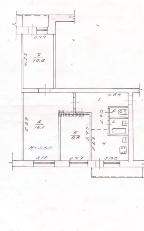 3-к кв. Волгоградская область, Волгоград ул. Ткачева, 14 (56.2 м) - Фото 2