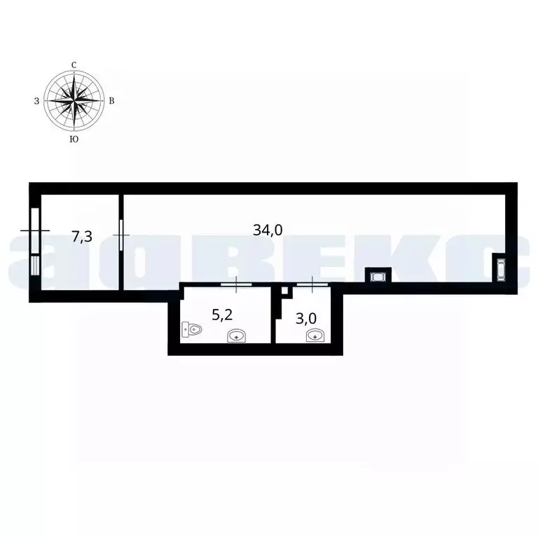 Офис в Санкт-Петербург просп. Патриотов, 35 (50 м) - Фото 2