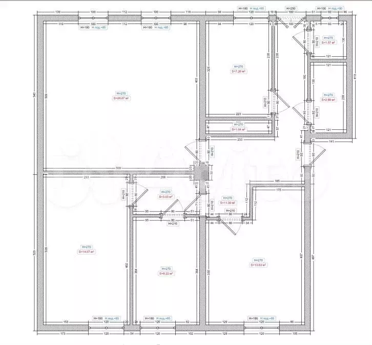 4-к. квартира, 92 м, 3/6 эт. - Фото 0