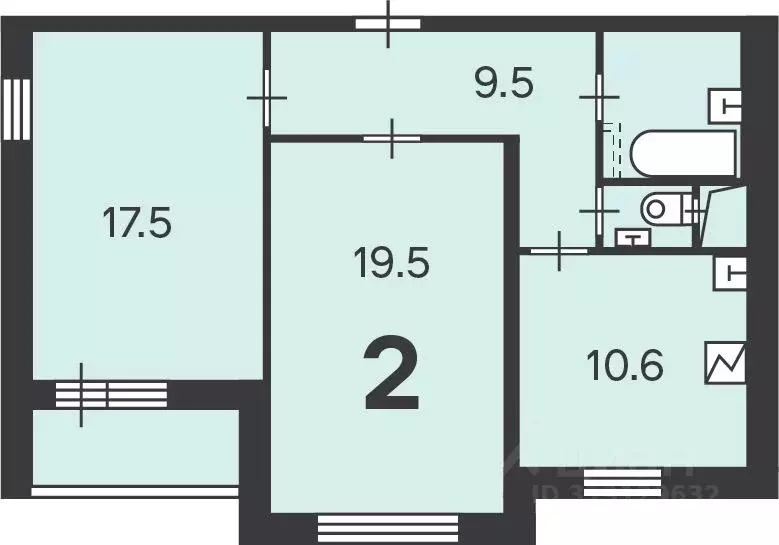 2-к кв. Москва Краснолиманская ул., 29 (62.4 м) - Фото 0