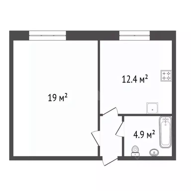 1-к кв. Красноярский край, Красноярск Ветлужанка мкр, ул. Петра ... - Фото 2