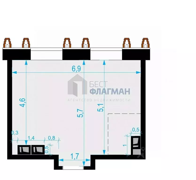 Помещение свободного назначения в Москва Выборгская ул., 18 (35 м) - Фото 2