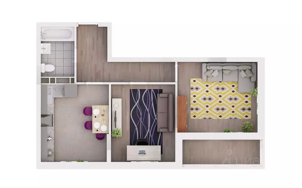 2-к кв. Ростовская область, Ростов-на-Дону просп. Маршала Жукова, 18/1 ... - Фото 2