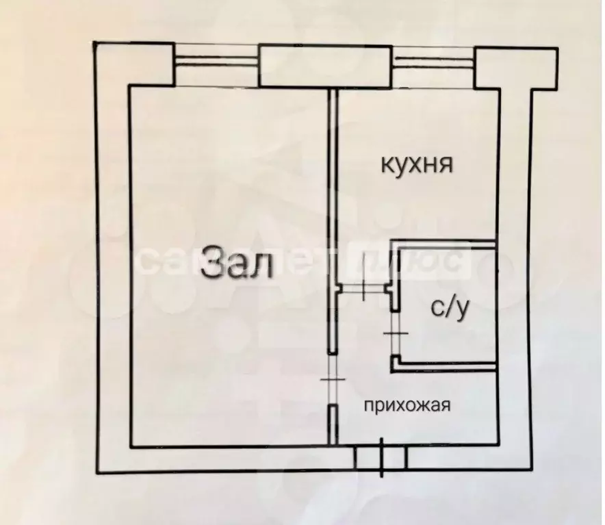 1-к. квартира, 29,3 м, 8/9 эт. - Фото 0