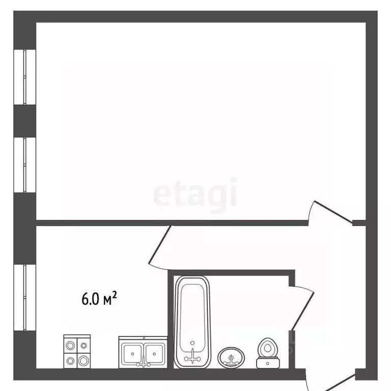 1-к кв. Ярославская область, Ярославль Автозаводская ул., 55Б (30.0 м) - Фото 1