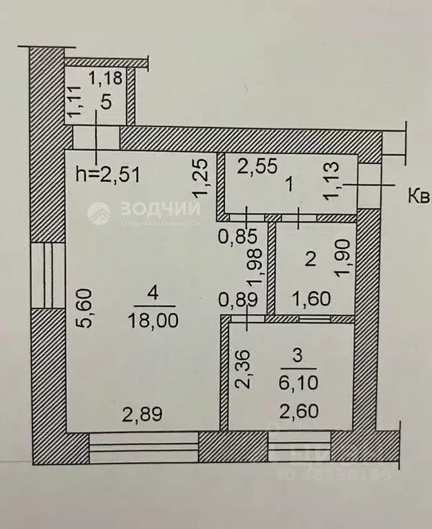 1-к кв. Чувашия, Чебоксары просп. Ленина, 16А (31.2 м) - Фото 2