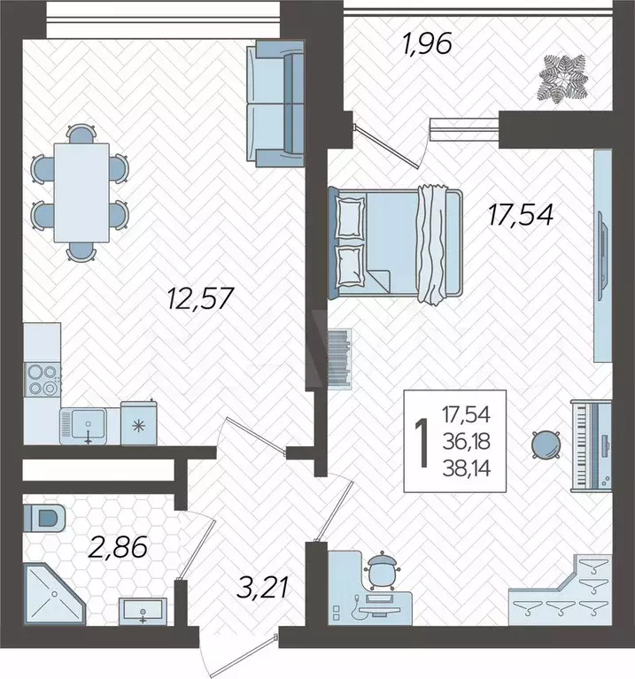 Аукцион: 2-к. квартира, 38,2 м, 9/19 эт. - Фото 0