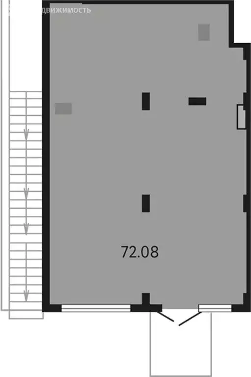 Помещение свободного назначения (72.08 м) - Фото 1
