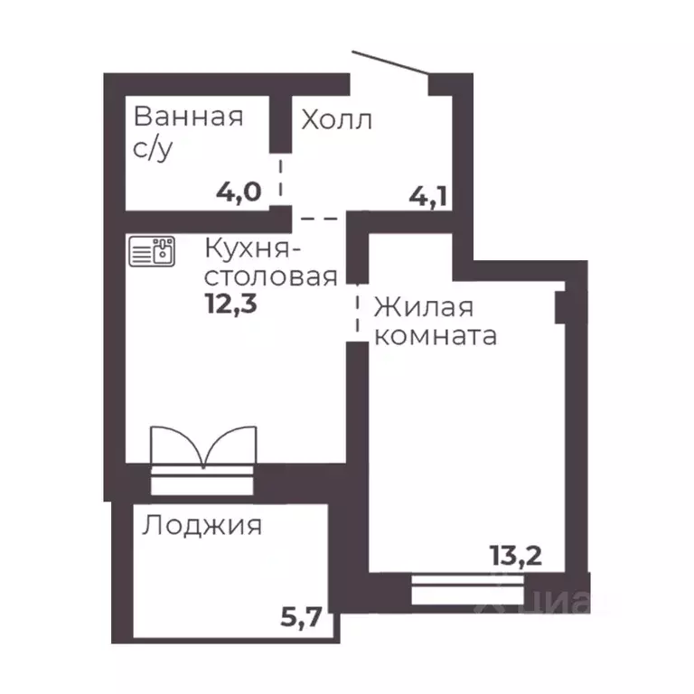 1-к кв. Челябинская область, Челябинск просп. Ленина, 1 (33.8 м) - Фото 0
