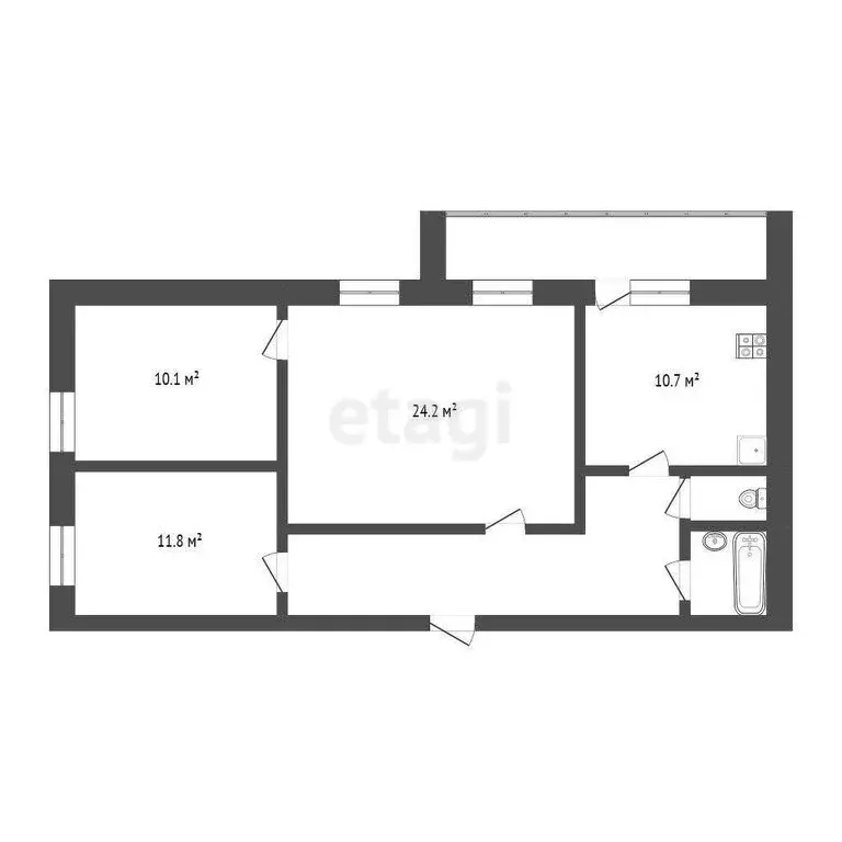 3-комнатная квартира: Вологда, улица Южакова, 13 (72.9 м) - Фото 0