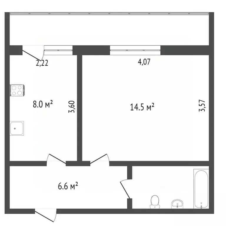 1-к кв. Вологодская область, Вологда Псковская ул., 12А (32.6 м) - Фото 2