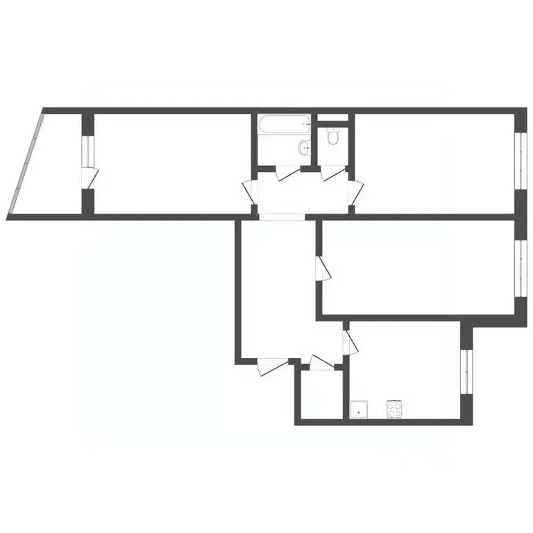 3-к кв. Тюменская область, Тюмень ул. Пермякова, 25 (64.0 м) - Фото 1