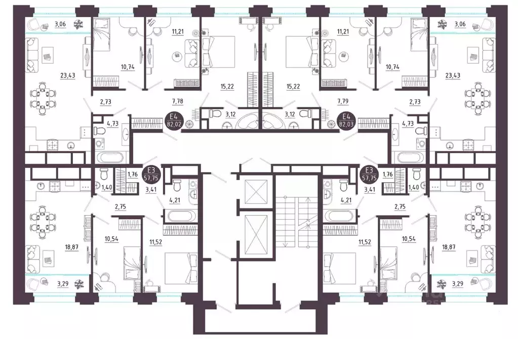 2-к кв. Рязанская область, Рязань Московское ш. (57.75 м) - Фото 1