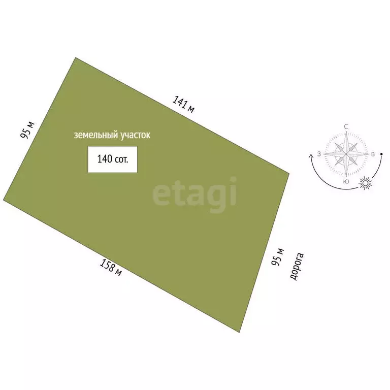 Участок в Бахчисарайский район, село Угловое (140 м) - Фото 1