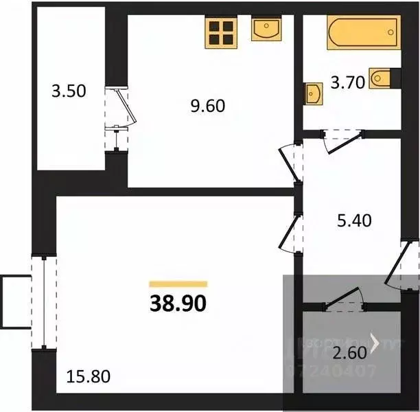 1-к кв. Воронежская область, Воронеж ул. Пескова, 10 (38.9 м) - Фото 0