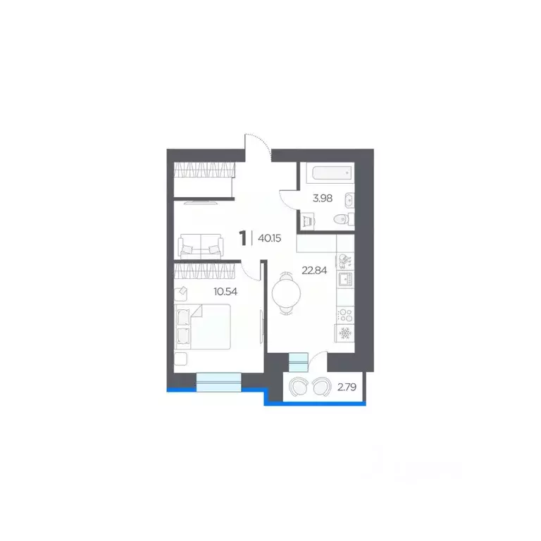 1-к кв. Рязанская область, Рязанский муниципальный округ, с. Дядьково ... - Фото 1