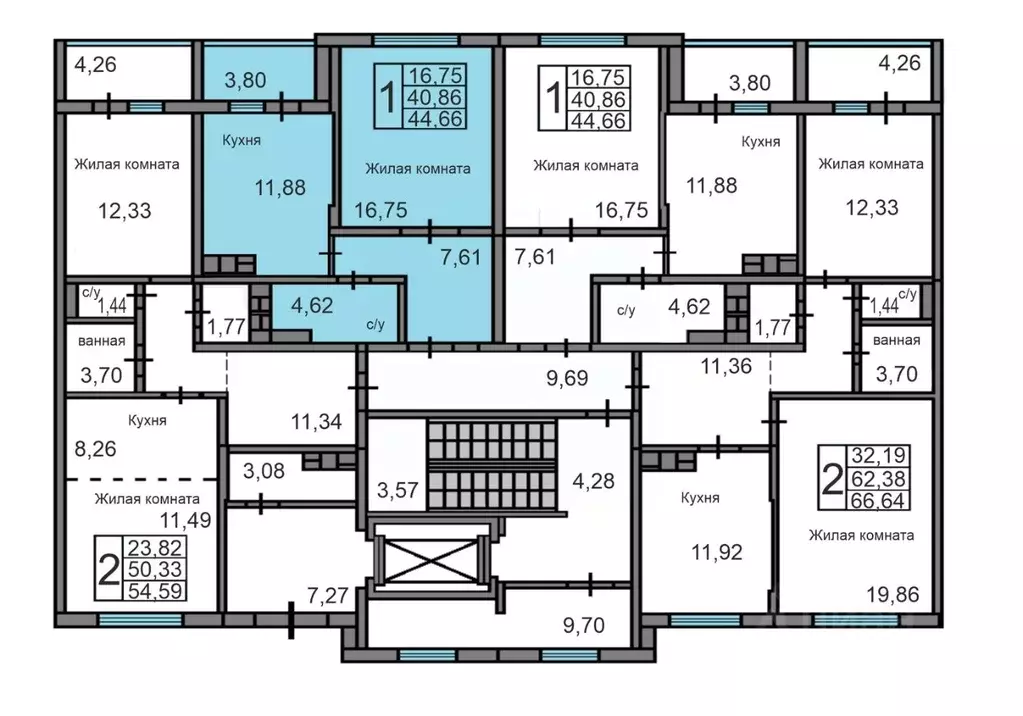 1-к кв. Калужская область, Калуга ул. Минская, 2 (44.66 м) - Фото 1