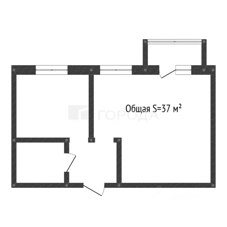 1-к кв. Кемеровская область, Новокузнецк ул. Челюскина, 42А (37.0 м) - Фото 2