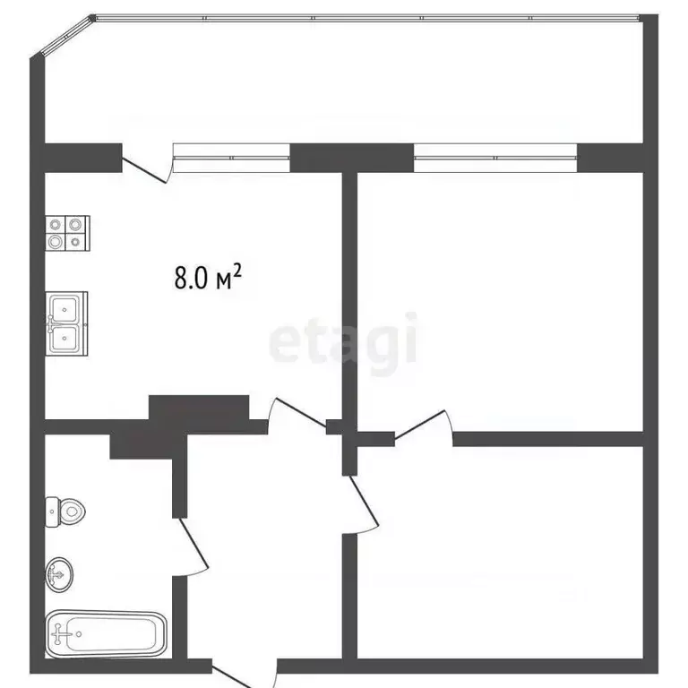 1-к кв. Смоленская область, Смоленский муниципальный округ, пос. ... - Фото 1