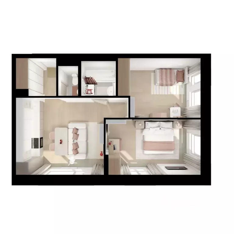 2-к кв. Московская область, Мытищи Ярославский квартал жилой комплекс, ... - Фото 2