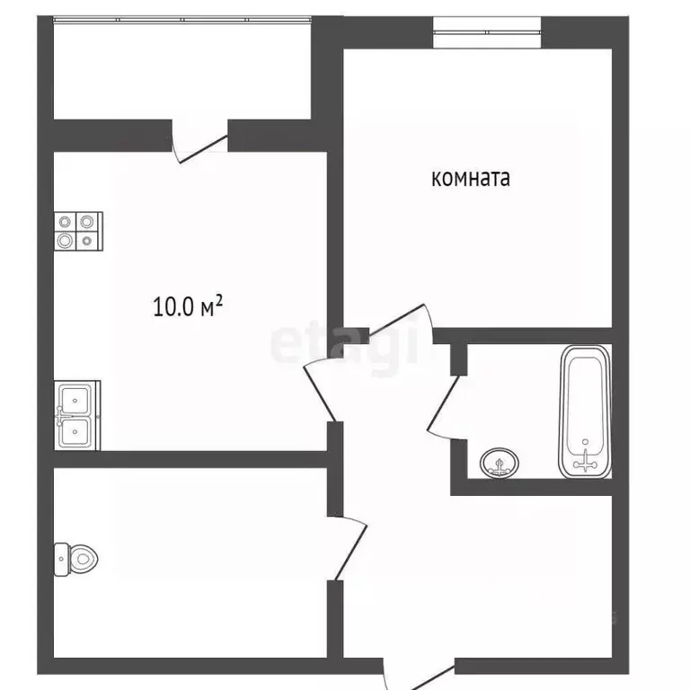 1-к кв. Московская область, Красногорск бул. Космонавтов, 12 (30.0 м) - Фото 1