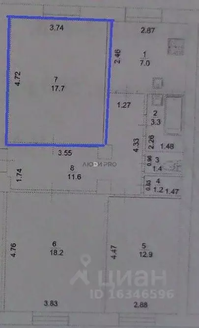 Комната Башкортостан, Уфа ул. Суворова, 70 (17.7 м) - Фото 2