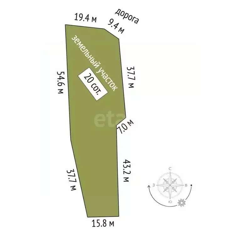 Участок в Мордовия, Рузаевский район, пос. Красный Уголок  (20.0 сот.) - Фото 1