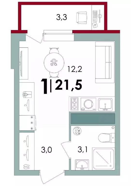 Студия Тверская область, Калининский муниципальный округ, д. Батино  ... - Фото 1
