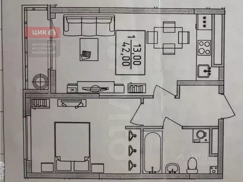 1-к кв. Рязанская область, Рязань Быстрецкая ул., 20к3 (42.0 м) - Фото 2